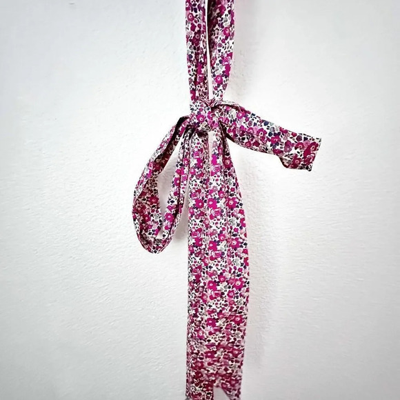 J. CREW x LIBERTY FABRICS | Ditsy Red White Floral Button Down Romper | Medium - Picture 9 of 11